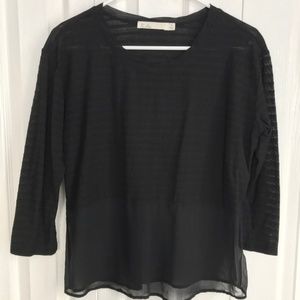 Madewell Hi-Line Mixed Media Top
